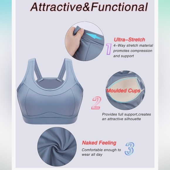 Running Girl High Impact Sports Bra - Picture 8 of 10
